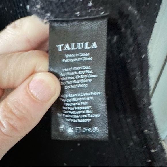 Aritzia Black Speckled Open Cardigan Wool Cashmere blend - Picture 4 of 5